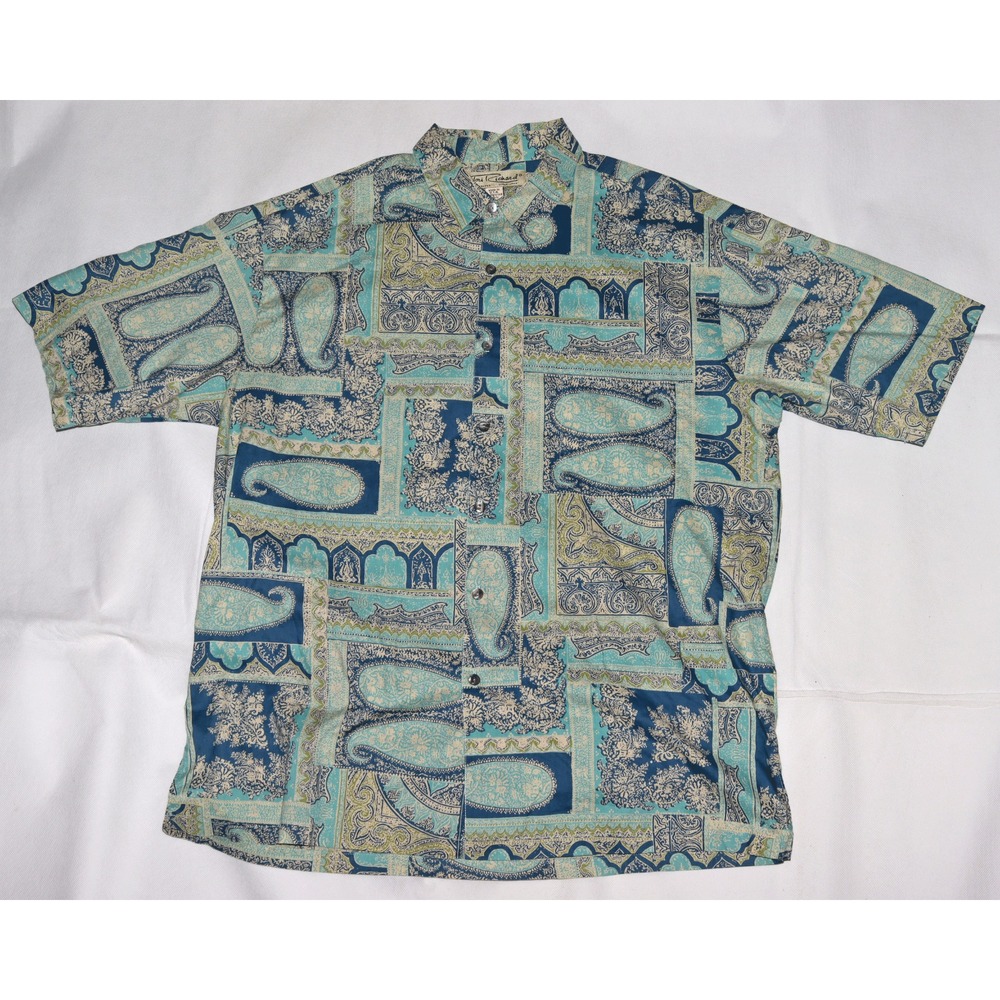 Tori Richard Men's Short Sleeve Button Front Shirt Size Large